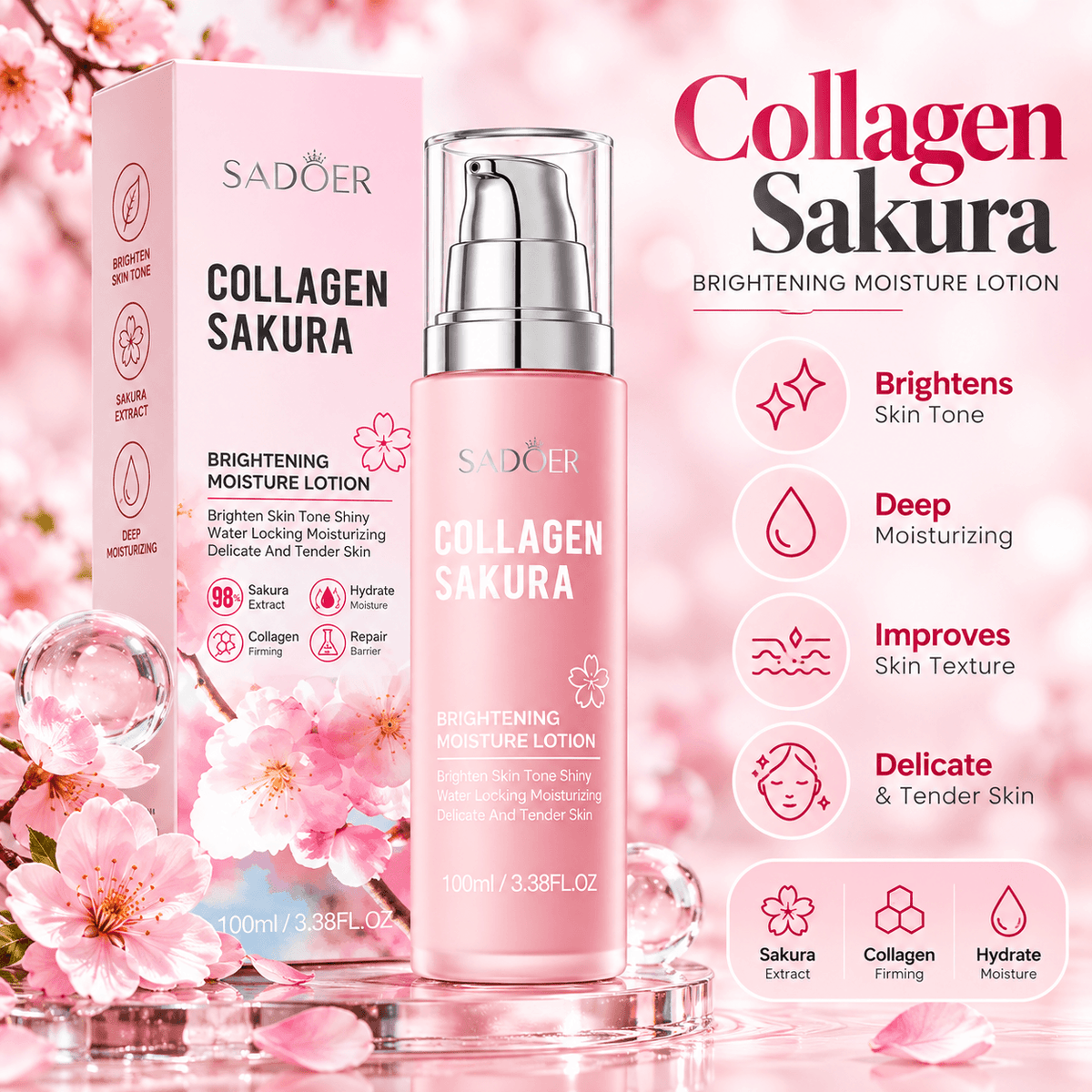 SADOER Collagen Sakura Firming Elasticity Cream